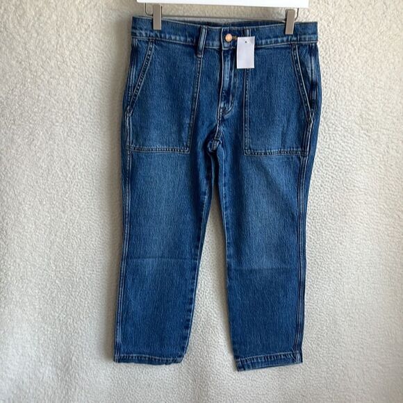 J Crew Cropped Billie Jeans‎ Womens Size 27 Petite Blue Denim - Picture 1 of 7